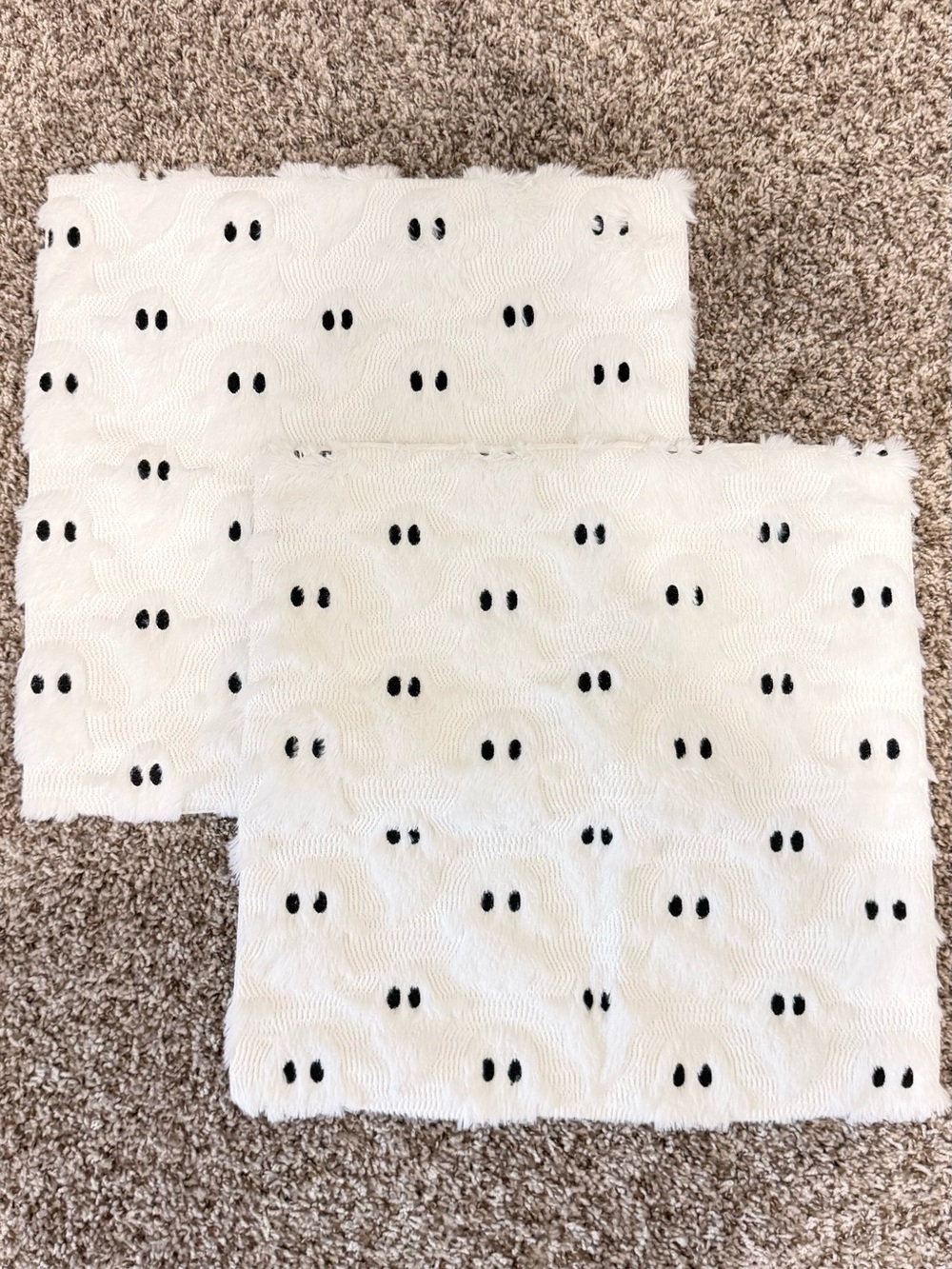 White Ghost Plush Throw Pillow Covers Halloween Decor